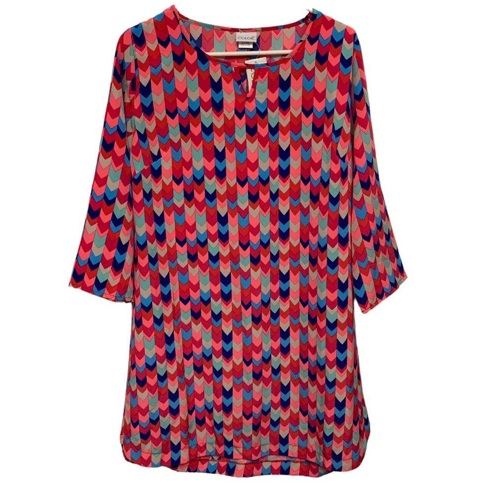 All For Color Geometric Dress NWT